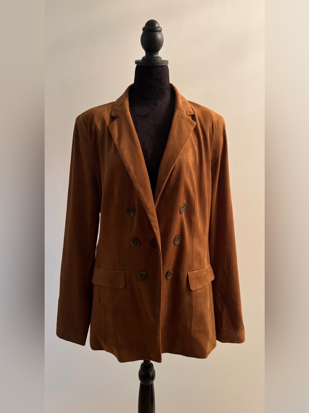 Calvin Klein Brown Velour Blazer - Size 14
